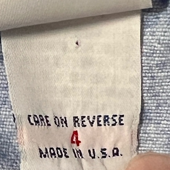 Vintage Oshkosh B’Gosh size 4 toddler Denim Jean Jumper USA made Pink Label - Picture 7 of 7